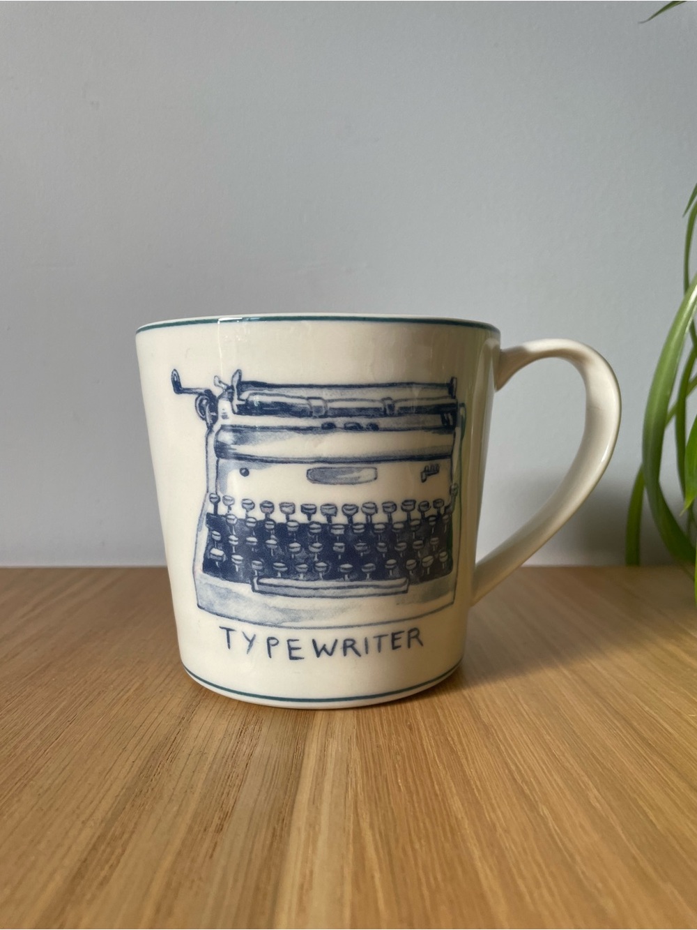 Rare Anthropologie Molly Hatch Typewriter Ceramic Coffee Mug NWOT